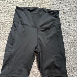 Black high waisted biker shorts with